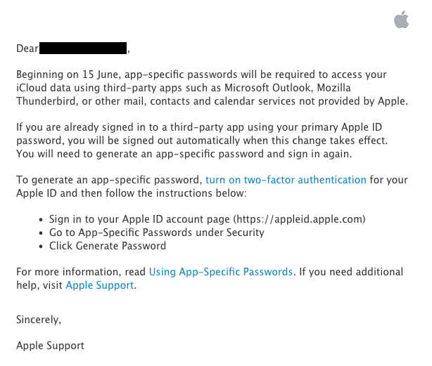 app-specific passwords